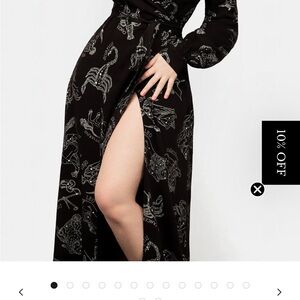 Disturbia Black Zodiac Print Maxi Dress